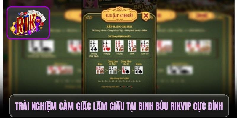 Trải nghiệm cảm giác làm giàu tại binh bửu Rikvip cực đỉnh